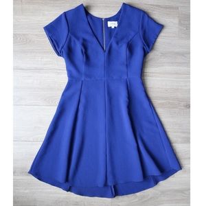 Wilfred Blue V-neck Dress (Aritzia)